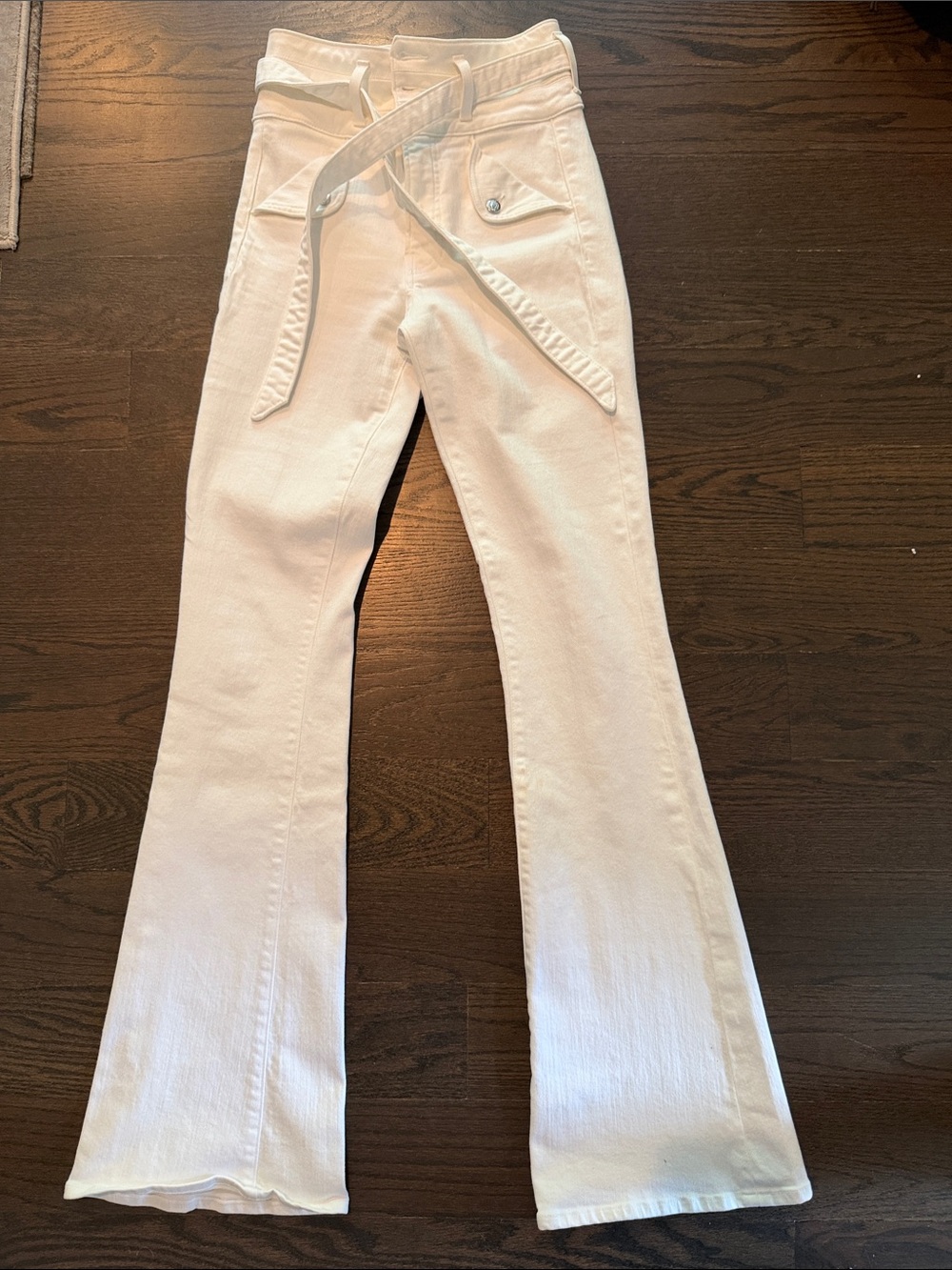 Veronica Beard Beverly white denim jeans size 26 fits like 25